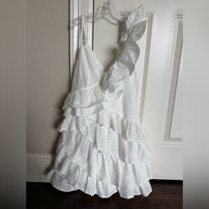 DO+BE brand White embroidered Mini Dress size S; fits XS